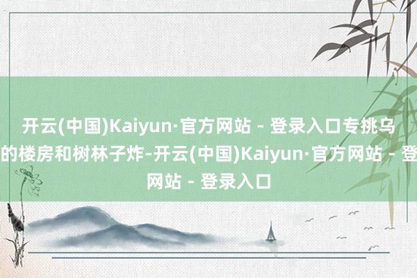 开云(中国)Kaiyun·官方网站 - 登录入口专挑乌军占领的楼房和树林子炸-开云(中国)Kaiyun·官方网站 - 登录入口
