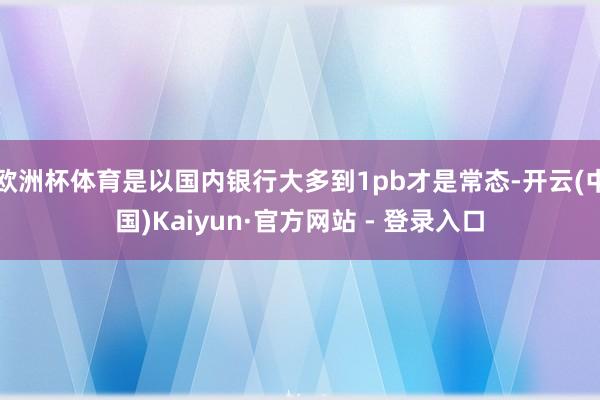 欧洲杯体育是以国内银行大多到1pb才是常态-开云(中国)Kaiyun·官方网站 - 登录入口