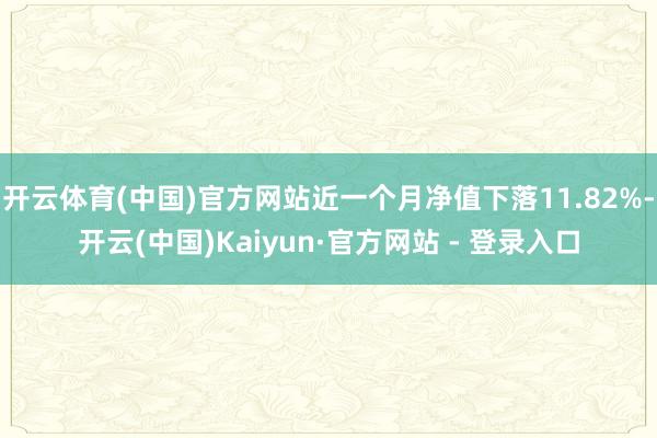 开云体育(中国)官方网站近一个月净值下落11.82%-开云(中国)Kaiyun·官方网站 - 登录入口