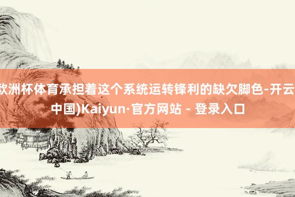欧洲杯体育承担着这个系统运转锋利的缺欠脚色-开云(中国)Kaiyun·官方网站 - 登录入口