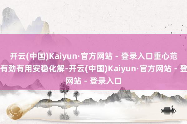 开云(中国)Kaiyun·官方网站 - 登录入口重心范围风险有劲有用安稳化解-开云(中国)Kaiyun·官方网站 - 登录入口