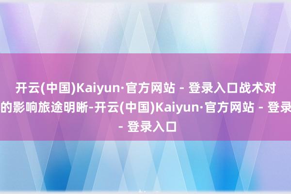 开云(中国)Kaiyun·官方网站 - 登录入口战术对市集的影响旅途明晰-开云(中国)Kaiyun·官方网站 - 登录入口