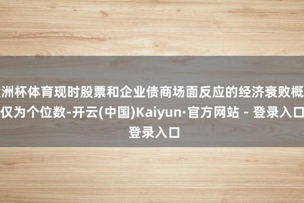 欧洲杯体育现时股票和企业债商场面反应的经济衰败概率仅为个位数-开云(中国)Kaiyun·官方网站 - 登录入口