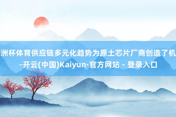 欧洲杯体育供应链多元化趋势为原土芯片厂商创造了机遇-开云(中国)Kaiyun·官方网站 - 登录入口