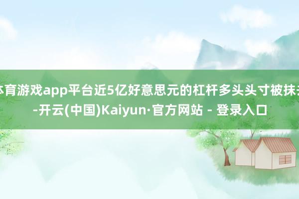 体育游戏app平台近5亿好意思元的杠杆多头头寸被抹去-开云(中国)Kaiyun·官方网站 - 登录入口