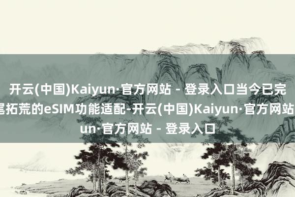 开云(中国)Kaiyun·官方网站 - 登录入口当今已完成75款结尾拓荒的eSIM功能适配-开云(中国)Kaiyun·官方网站 - 登录入口
