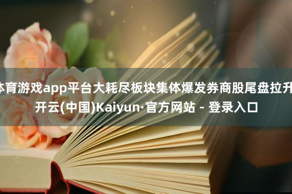 体育游戏app平台大耗尽板块集体爆发券商股尾盘拉升-开云(中国)Kaiyun·官方网站 - 登录入口