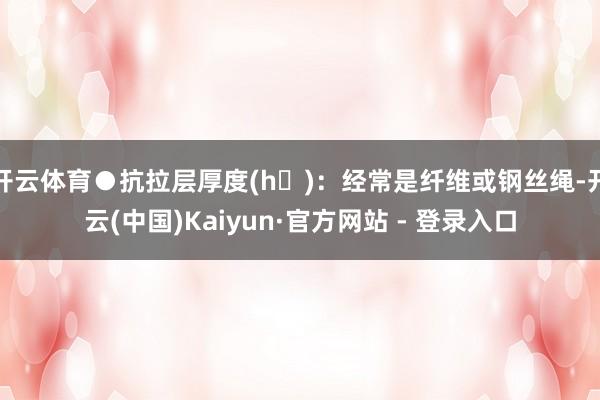 开云体育●抗拉层厚度(hₐ)：经常是纤维或钢丝绳-开云(中国)Kaiyun·官方网站 - 登录入口