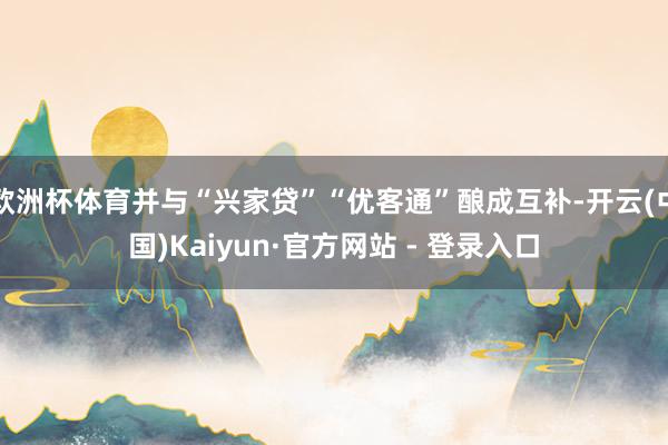 欧洲杯体育并与“兴家贷”“优客通”酿成互补-开云(中国)Kaiyun·官方网站 - 登录入口